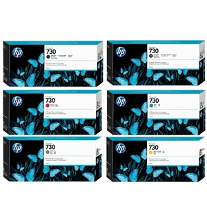 Full set of ink HP 730 ink cartridges for HP Designjet